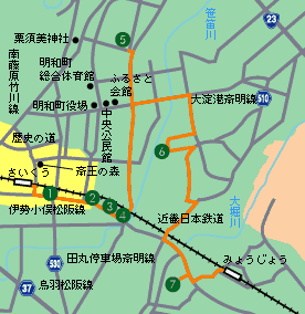 ノハナショウブ群落コースマップ