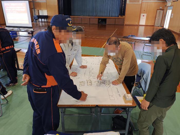 避難所運営ゲームの様子1