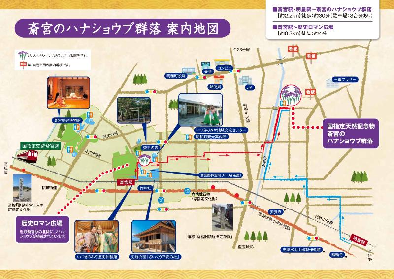 斎宮のハナショウブ群落チラシ（裏）