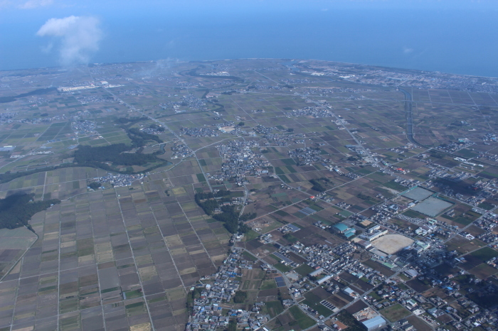 空から撮影した明和町の航空写真