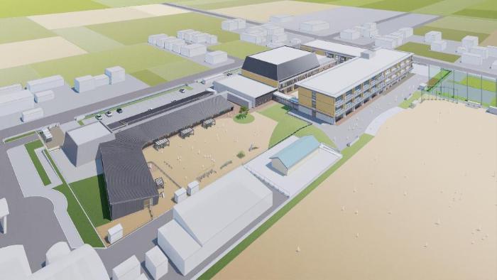 新小学校等鳥観図（イメージ図）